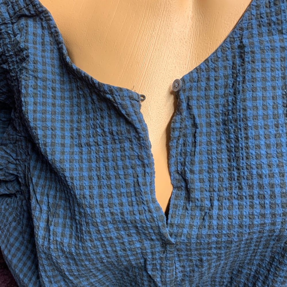 Free Assembly XXL Blue Ruffled Women's Top - Picture 5 of 13